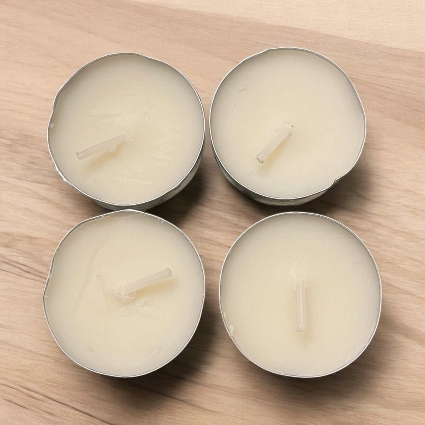Set of 4 Tea Lights for Wax Tart Burners- No Aromas