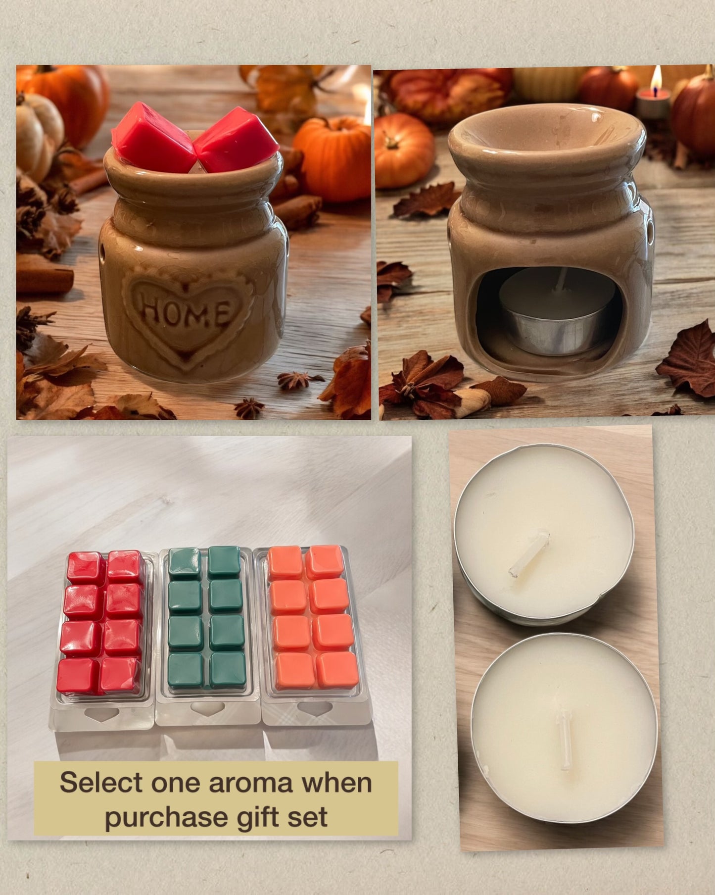 Burner HOME/Wax Tart Set/Two Tea Lights